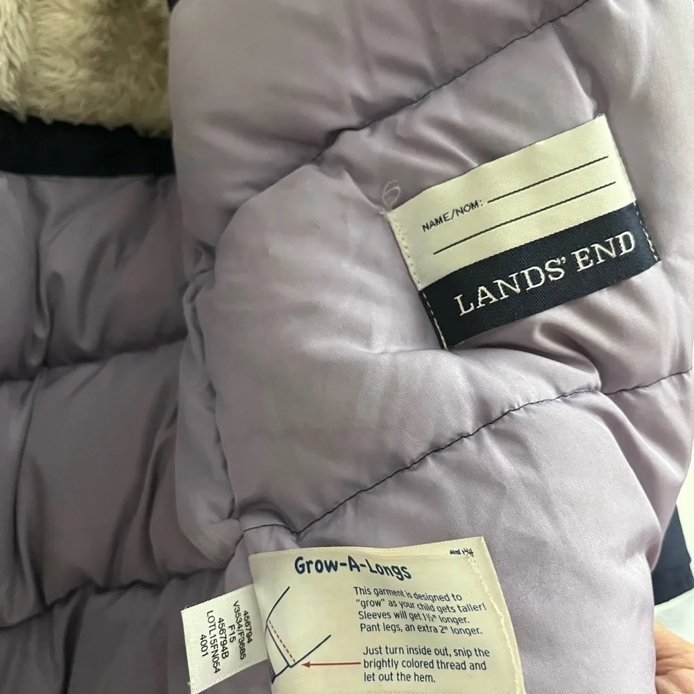 Lands’ End Kids Winter Parka Navy Blue M (10–12)